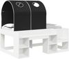 vidaXL Bett mit Tunnel 4 pcs Weiß und Schwarz Holzwerkstoff 3423502 Bild 2