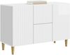 vidaXL Sideboard Hochglanz Weiß 89 x 34,5 x 60 cm Holzwerkstoff 894659 Bild 2
