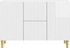 vidaXL Sideboard Hochglanz Weiß 89 x 34,5 x 60 cm Holzwerkstoff 894659 Bild 4
