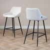 Bronx71 Barhocker Lova grau recycelter Stoff 68 cm Bild 4