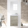 Waschbeckenunterschrank >COMPACT< (2er-Set) mit Spiegel, Alaska-Eiche - 40x58x22 (BxHxT) Bild 2