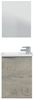 Waschbeckenunterschrank >COMPACT< (2er-Set) mit Spiegel, Alaska-Eiche - 40x58x22 (BxHxT) Bild 5