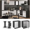 Eckunterschrank R-Line Weiß 86 cm J-Shape, AP Eiche Vicco Bild 2