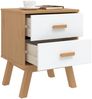 vidaXL Nachttisch OLDEN Weiß und Braun Massivholz Kiefer 358584 Bild 4