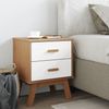 vidaXL Nachttisch OLDEN Weiß und Braun Massivholz Kiefer 358584 Bild 3