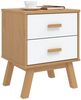 vidaXL Nachttisch OLDEN Weiß und Braun Massivholz Kiefer 358584 Bild 5