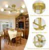 Nettlife Deckenleuchte 6 Flammig Gold E27 Metall Industrie-Deckenleuchte Vintage, LED wechselbar, für Schlafzimmer, Esszimmer, Wohnzimmer, Waschküche, Küche, Flur Bild 3