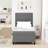 vidaXL LED Boxspringbett Hellgrau und Weiß 100 x 200 cm Cordstoff 3337631 Bild 4