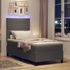 vidaXL LED Boxspringbett Hellgrau und Weiß 100 x 200 cm Cordstoff 3337631 Bild 5