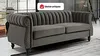 Vente-unique - TRUMBO Sofa StoffSamt Grau - B 78 cm x H 77 cm x L 195 cm Bild 2