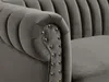 Vente-unique - TRUMBO Sofa StoffSamt Grau - B 78 cm x H 77 cm x L 195 cm Bild 4