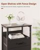 Nachttisch mit 2 Stoffschubladen, offenes Fach, Metallgestell 40x30x53,8cm Bild 4