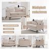 LVHOM 2-Sitzer Sofa mit Handyhalter und USB, Doppelsofa mit Seitentaschen, Polstersofa Zweisitzer mit Chenille Bezug, Beige Bild 3