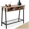 tectake Konsolentisch Beistelltisch Tralee 100x35x80,5cm (1-St, 1 tlg), Schmaler Konsolentisch im puristischen Factory-Chic Bild 4
