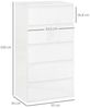 HOMCOM Kommode Schubladenschrank Sideboard mit 5 Schubladen (Büroschrank mit kippsicheren Zuglaschen, 1 St, für Wohnzimmer, Schlafzimmer), Weiß, 55 x 34 x 100 cm Bild 3
