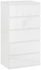HOMCOM Kommode Schubladenschrank Sideboard mit 5 Schubladen (Büroschrank mit kippsicheren Zuglaschen, 1 St, für Wohnzimmer, Schlafzimmer), Weiß, 55 x 34 x 100 cm Bild 2