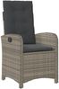 vidaXL 9-tlg. Garten-Essgruppe mit Kissen Grau Poly Rattan 3212279 Bild 3