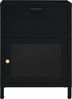 vidaXL Nachttisch Schwarz 40x30x54,5 cm Stahl und Glas 336052 Bild 3
