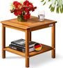 Casaria 'Washington' Beistelltisch mit 2 Ablagen, wasserfest, Akazie, 45 x 45 x 45 cm