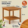 Casaria 'Washington' Beistelltisch mit 2 Ablagen, wasserfest, Akazie, 45 x 45 x 45 cm Bild 4