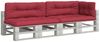 vidaXL Palettenkissen 5-tlg. Weinrot Stoff 3217140 Bild 3