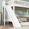 Etagenbett aus Kiefer/MDF mit Rollbett, Rutsche & Regalen, 90x200/190 cm, Weiß, ohne Matratze Bild 4