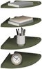 vidaXL Schwebendes Regal mit Regal 4 pcs Olivgrün 30 x 30 x 2 cm 8004119 Bild 3