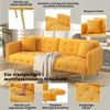 Schlafsofa Samt mit verstellbarer Rückenlehne & Armlehnen, Liegefläche 215x81,5 cm, Gelb Bild 3