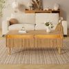 LED-Couchtisch 110 x 50 x 40 cm, Holzfarbe, MDF, 2 Acryl-Schubladen, app-gesteuerte LED-Beleuchtung Bild 3