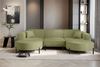 Wohnlandschaft U-Form Sofa VALENCIA in Stoff Scala Kiwi Bild 1