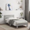 vidaXL Bettgestell mit Kopfteil und LED-Leuchten Grau Sonoma 90x190 cm 838748 Bild 3