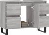 vidaXL Badschrank Grau Sonoma 80x33x60 cm Holzwerkstoff 831666 Bild 3