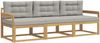 vidaXL Outdoor-Sofagarnitur 3 pcs Weiß und Hellgrau Polyester 3385980 Bild 2
