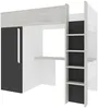 Vente-unique - NICOLAS Bett Holz, Platte GrauBeige - B 110 cm x H 183,1 cm x L 205,2 cm Bild 3
