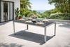 5tlg Gartenmöbel Set Alu Silber 180x90cm + 4 Hochlehner Textilen Bild 2