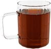 2er Gläser-Set mit Henkel 350 ml transparent Riffle Design Tee- Kaffeegläser Bild 2