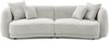 Sofa 2-Sitzer 268x91x80 hellgrau meliert LUCA Bild 4