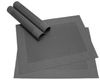 matches21 HOME & HOBBY Platzset Tischset BORDA 4er Schwarz Tischunterlage als Tischdeko, (4-St), modernes Esstisch Platzdeckchen als abwaschbarer Tischuntersetzer Bild 2