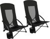 TLGREEN Klappstuhl Klappbar Strandstuhl,Campingstuhl mit Tragetasche, Getränkehalter, (2 St),150 kg Tragkraft für Outdoor, Camping, Strand, Sandkonzert Bild 1