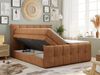 Boxspringbett KING DE LUX - 7-Zonen Matratze - PREMIUM-11-KING - 140x200cm - Orange Stoff - H4 Bild 2