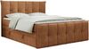 Boxspringbett KING DE LUX - 7-Zonen Matratze - PREMIUM-11-KING - 140x200cm - Orange Stoff - H4 Bild 3