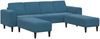 vidaXL Wohnzimmer Couch 3 pcs Blau 250 x 188 x 76 cm 3335121 Bild 2