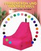 PATCH HOME Lounge Sessel Sitzsack– XL – Pink, bequemer Sitzsack aus Luxus-Polyester-Gewebe, bereits befüllt Bild 5