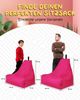 PATCH HOME Lounge Sessel Sitzsack– XL – Pink, bequemer Sitzsack aus Luxus-Polyester-Gewebe, bereits befüllt Bild 3