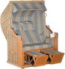 Sonnenpartner Strandkorb Classic 2-Sitzer Halbliegemodell marone/grau mit Sonderausstattung Bild 5