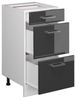 Küchenunterschrank R-Line Anthrazit Hochglanz 40 cm mit Schubladen, ohne Arbeitsplatte Vicco Bild 3