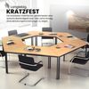 bümö Tisch, Multifunktionstisch 120 x 80 cm in Grau/Schwarz - Besprechungstisch, Konferenztisch, Meetingtisch, Mehrzwecktisch, Pausentisch, Besprechungsraum, Meetingraum, Pausenraum, VS12-5-D Bild 2