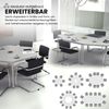 bümö Tisch, Multifunktionstisch 120 x 80 cm in Grau/Schwarz - Besprechungstisch, Konferenztisch, Meetingtisch, Mehrzwecktisch, Pausentisch, Besprechungsraum, Meetingraum, Pausenraum, VS12-5-D Bild 4