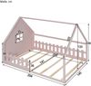 Hausbett mit Lattenrost und Rausfallschutz, 140x200 cm, Kinderbett, Kiefer Bild 5