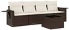 vidaXL 5-tlg. Garten-Sofagarnitur mit Kissen Braun Poly Rattan 3219892 Bild 2